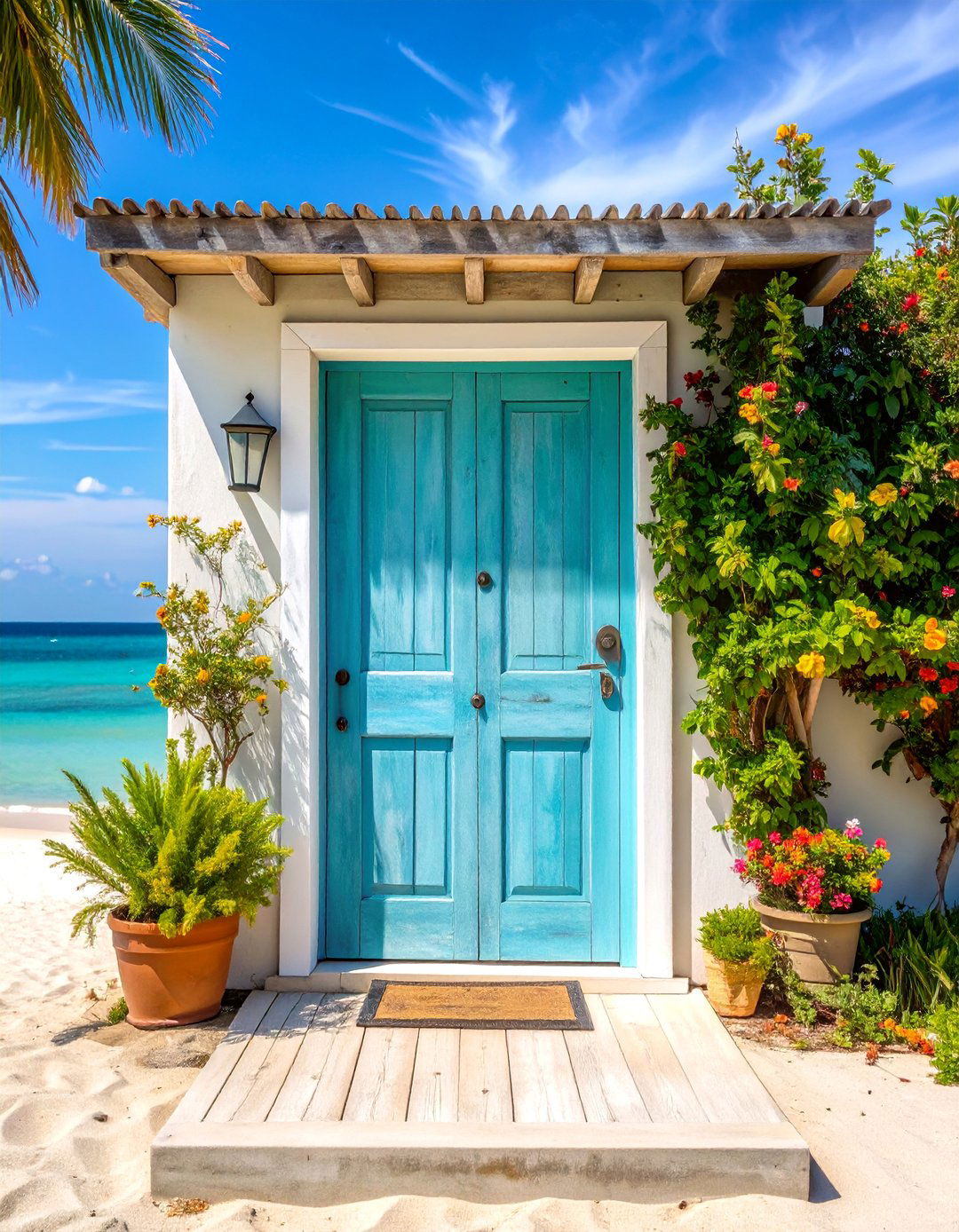 Weathered Driftwood Gray Door Finish - 25 Door Painting Ideas