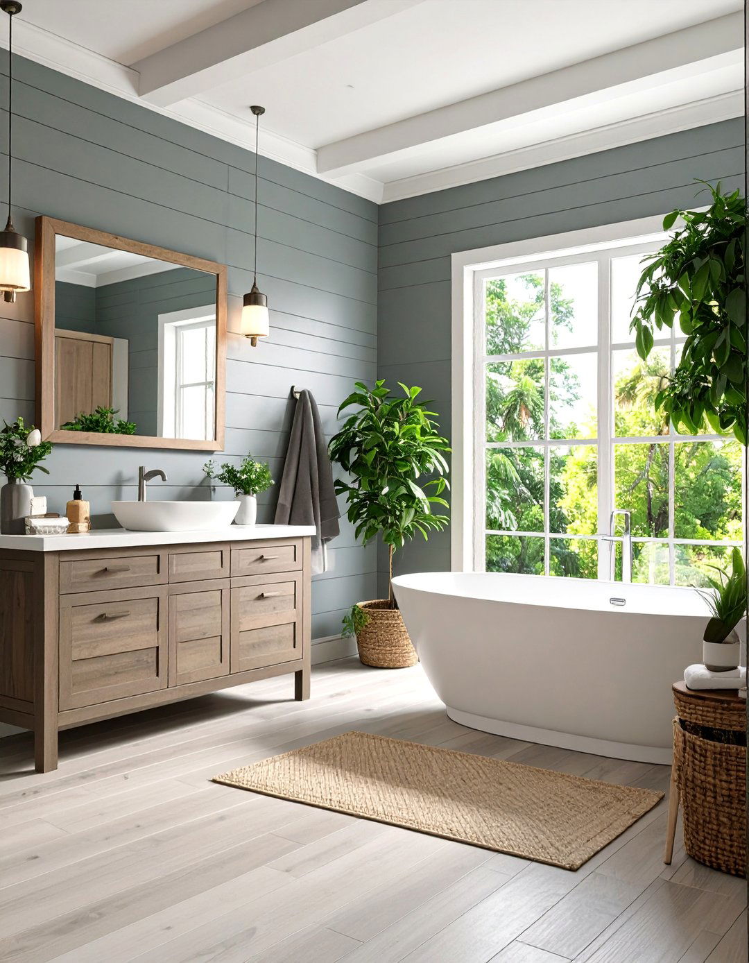 Weathered Gray Rustic Wainscoting with Ship Lap Styling - 25 Rustic Wainscoting Ideas