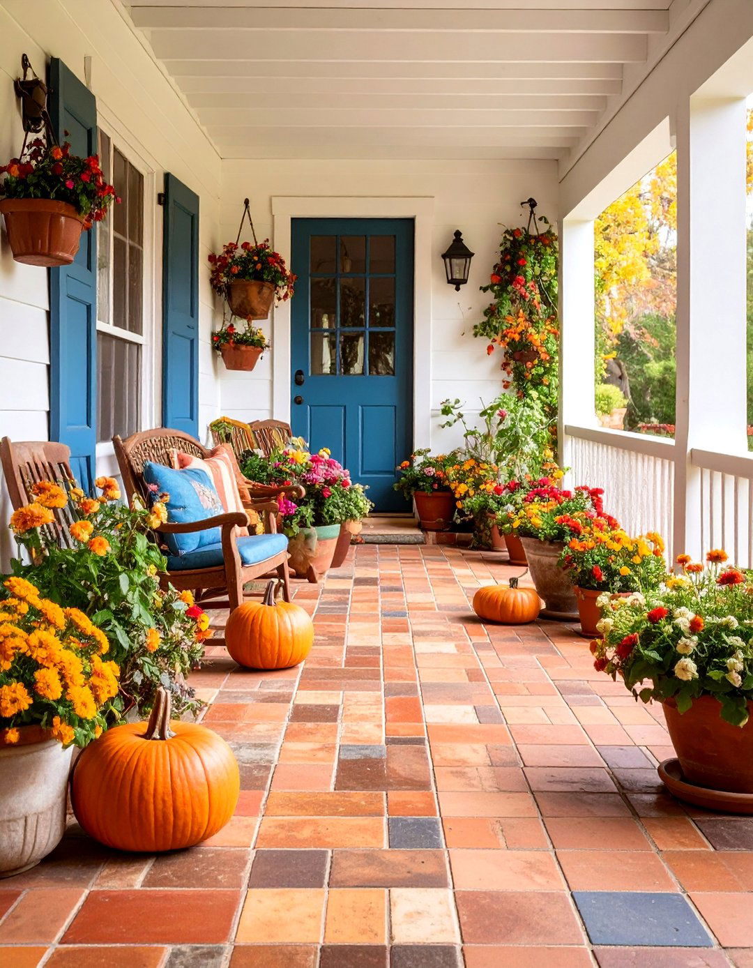 Weathered Look Front Porch Tiles - 25 Front Porch Tile Ideas