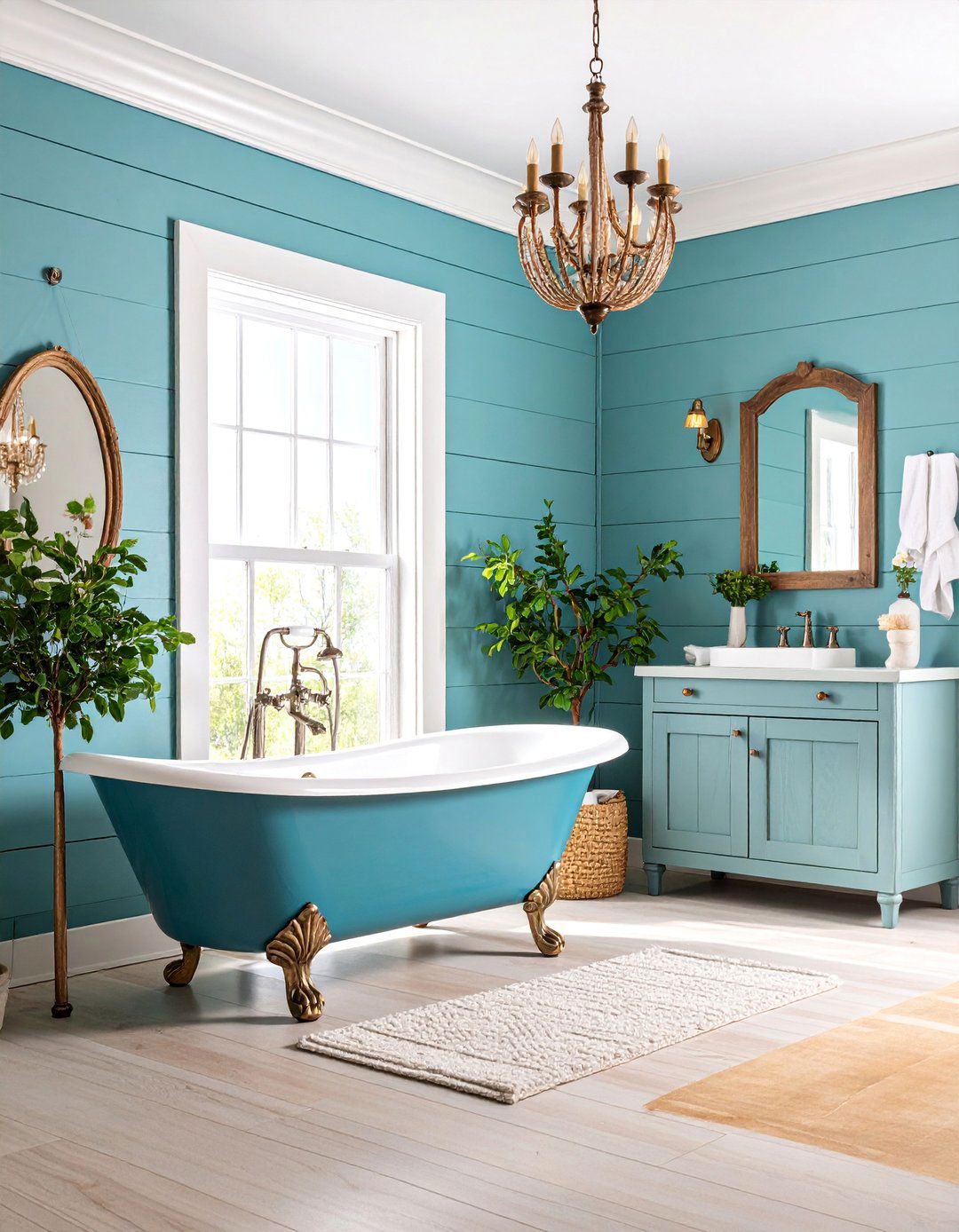 Weathered Shiplap with Clawfoot Tub Feature - 25 shiplap bathroom ideas
