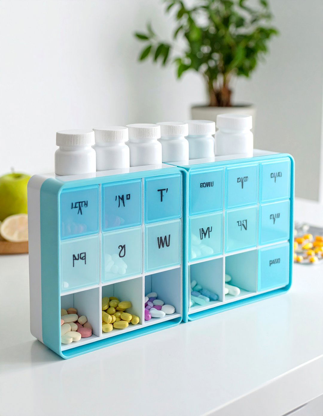 Weekly Medicine Storage with Individual Day Compartments - 25 Medicine Storage Ideas