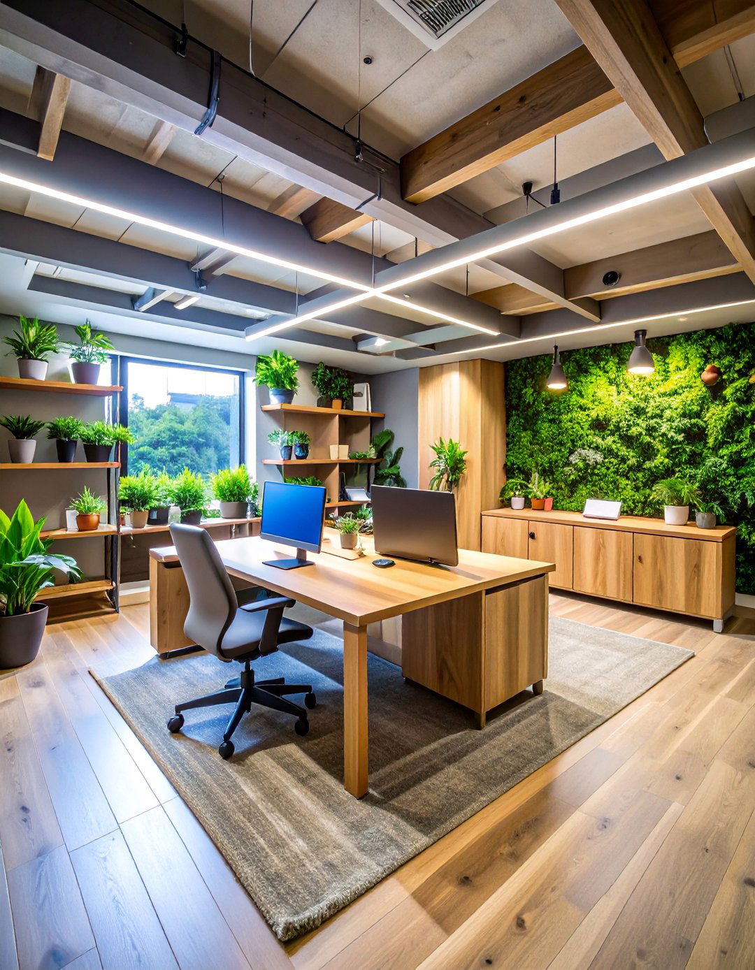 Wellness Focused Basement Office Sanctuary - 25 basement office ideas