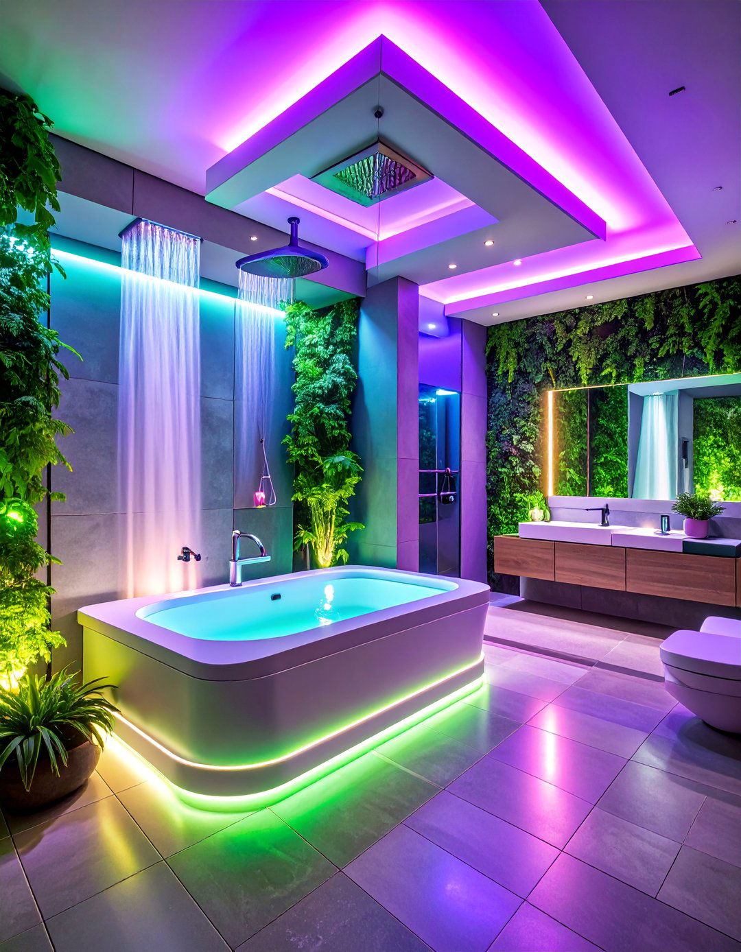 Wellness Focused Design with Therapeutic Features - 25 Large Bathroom Ideas