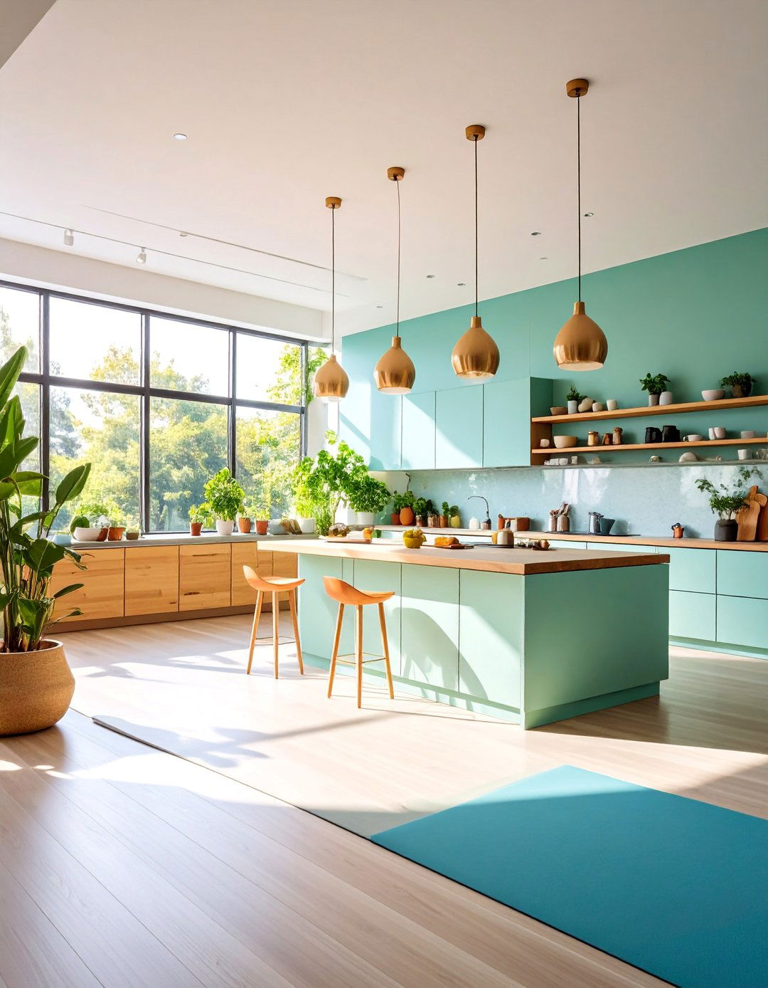 Wellness Focused Meditation Kitchen Space - 25 Office Kitchen Ideas