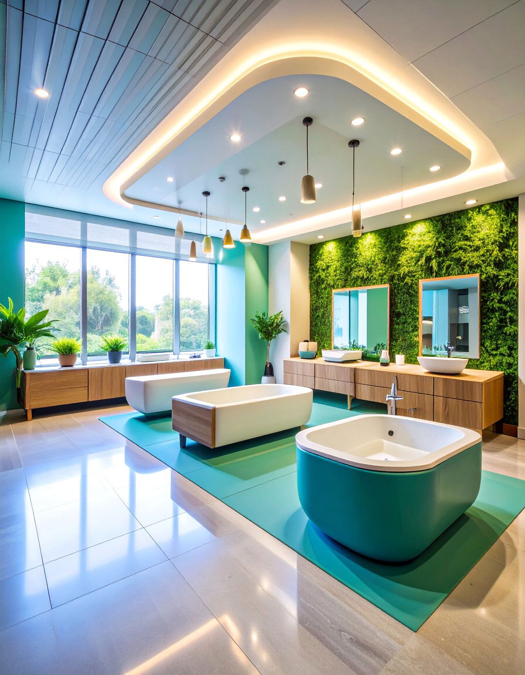 Wellness Focused Office Bathroom with Aromatherapy - 25 Office Bathroom Ideas