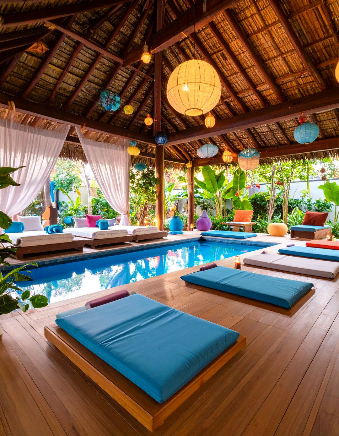 Wellness Spa Lanai with Health Features - 25 Lanai Porch & Patio Designs