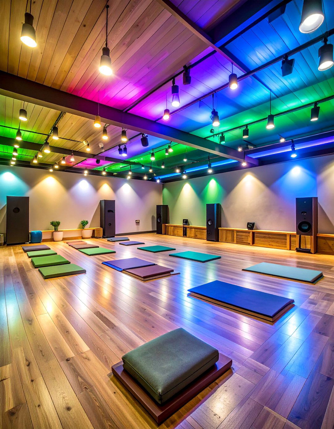 Wellness and Yoga Basement Lighting Serenity - 25 Basement Lighting Ideas