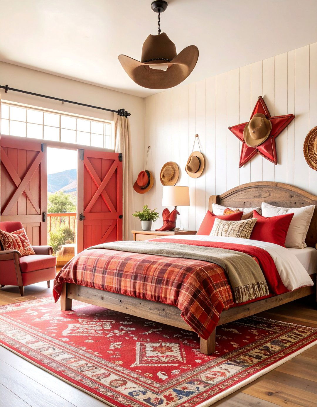 Western Cowboy Ranch with Red Bandana Elements - 25 Red Boy Room Ideas