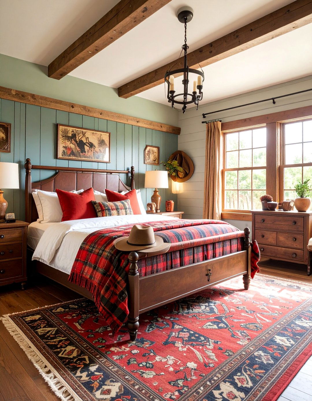 Western Plaid Bedroom - 25 Western Bedroom Ideas