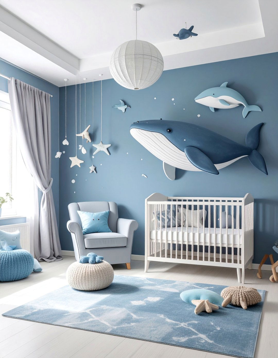 Whale and Ocean Creatures Theme - 25 Nautical Nursery Ideas