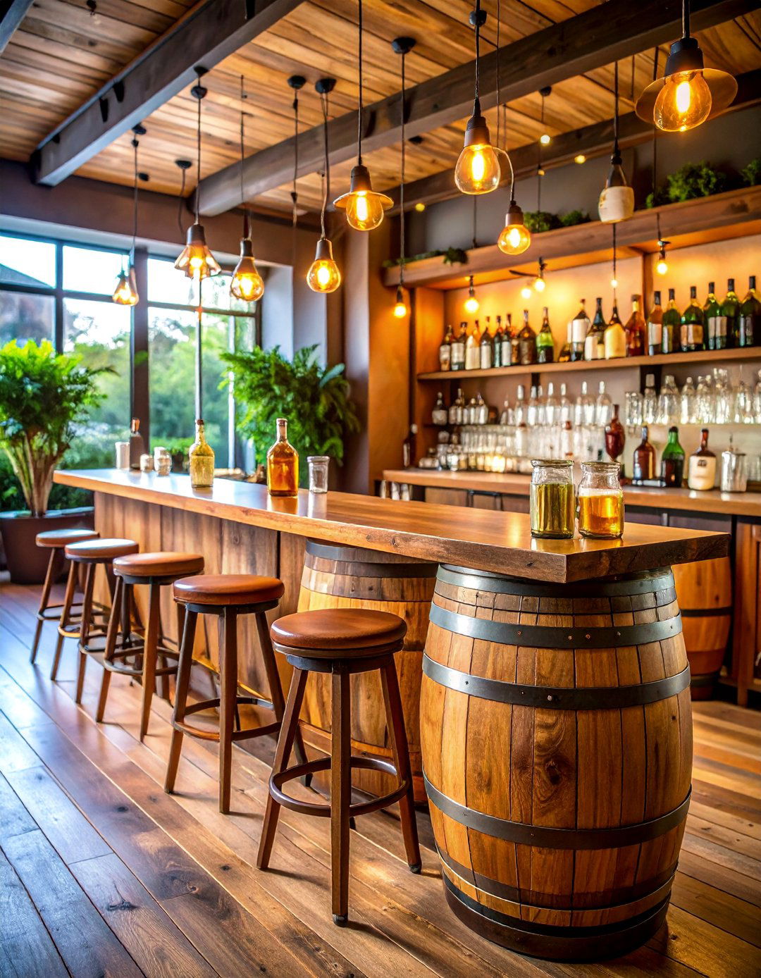 Whiskey Barrel Bar Station Setup - 25 Western Wedding Ideas