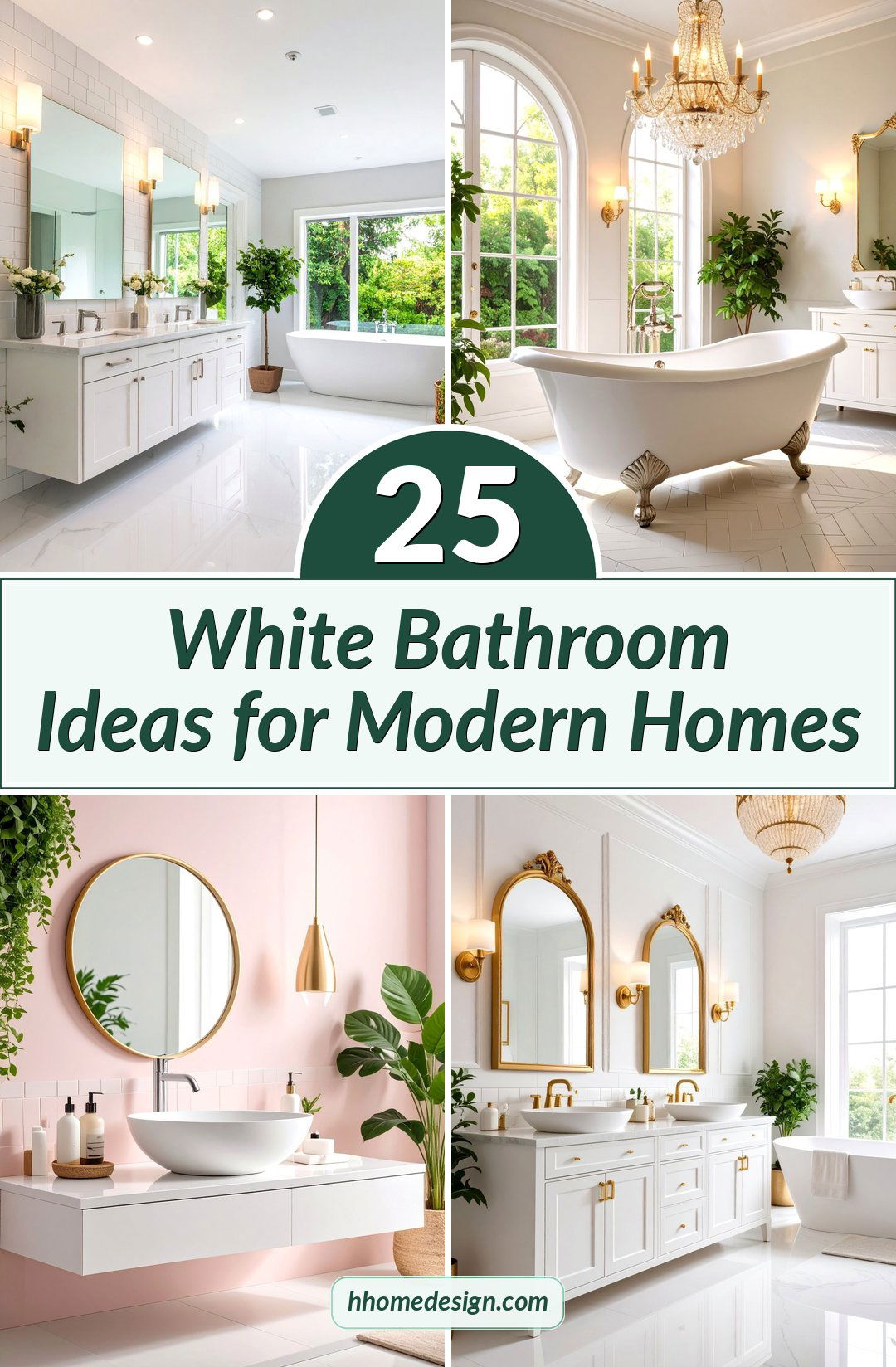 25 White Bathroom Ideas for Modern Homes