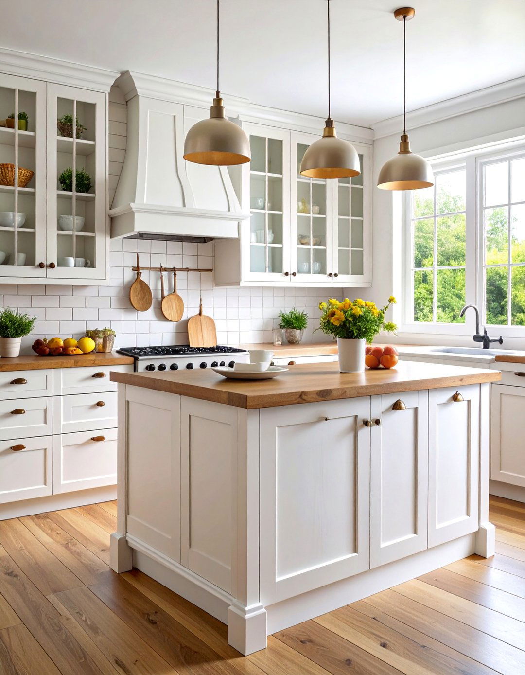 White Cottage Kitchen with Plate Rack Storage - 25 Cottage Kitchen Ideas