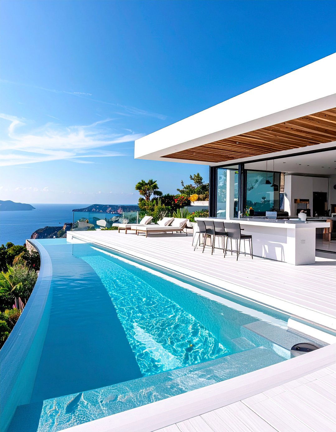 White Deck with Luxury Resort Amenities - 25 White Deck Ideas