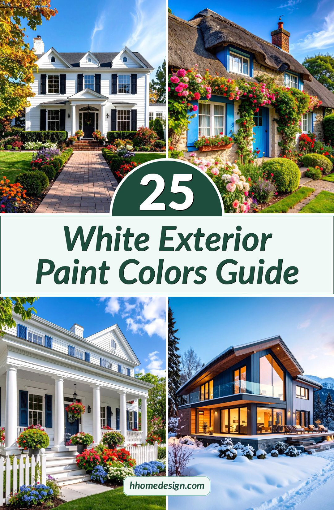 25 White Exterior Paint Colors Guide