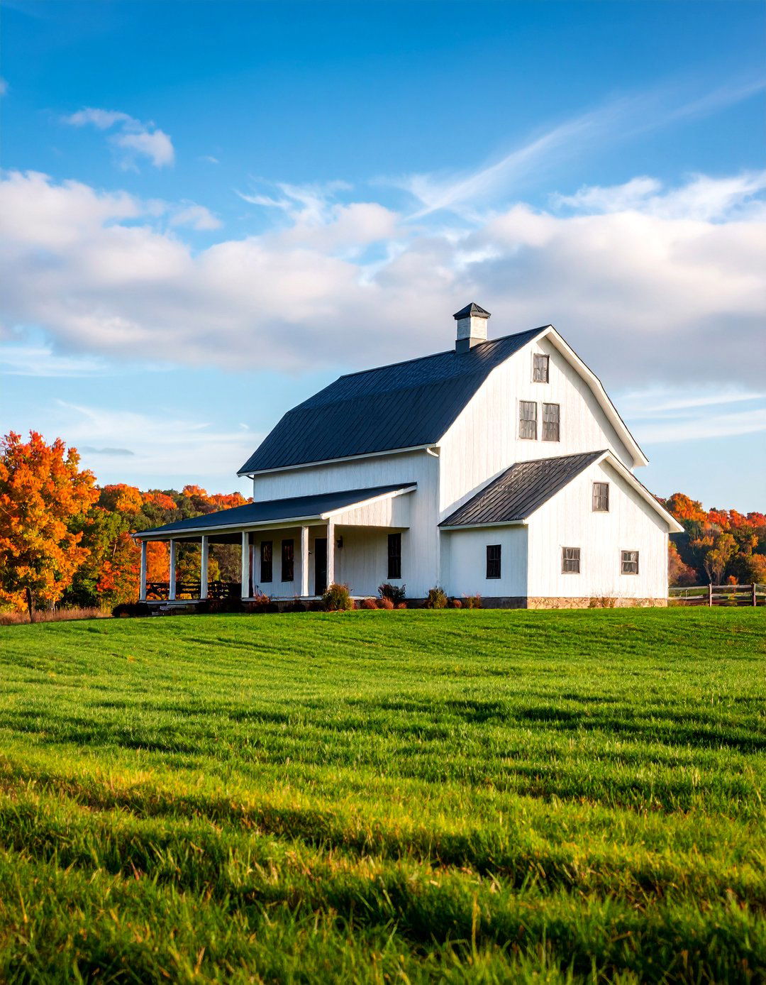 White Farmhouse with Black Windows and Monitor Roof Design - 25 White Farmhouse With Black Windows Ideas
