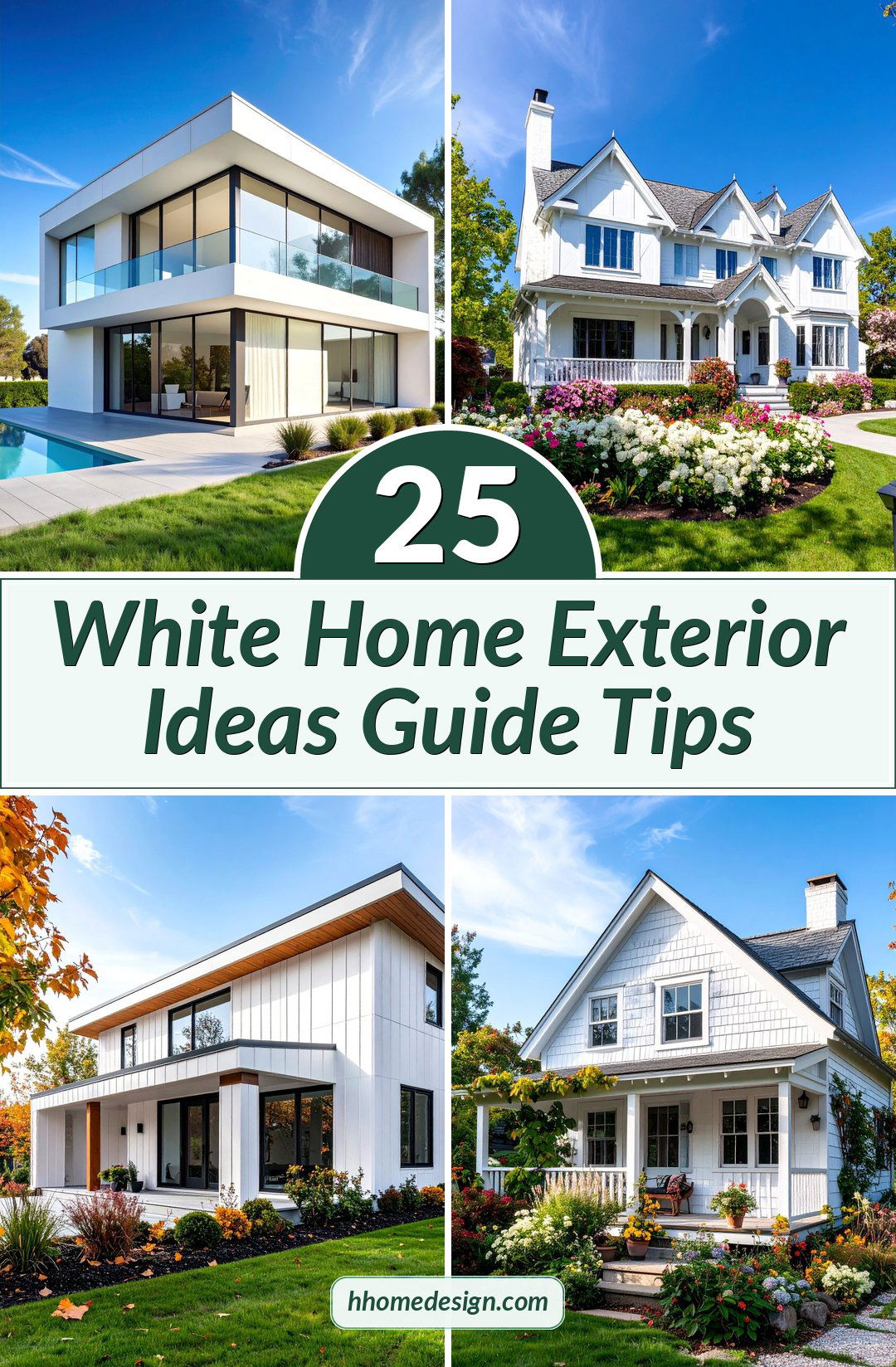 25 White Home Exterior Ideas Guide Tips