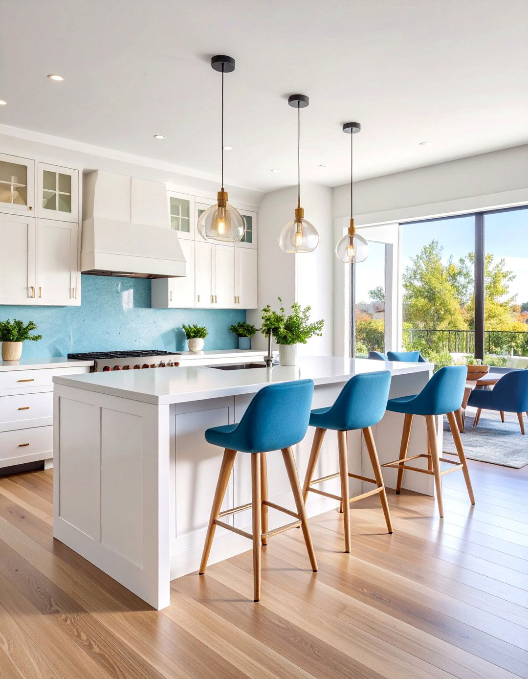 White Kitchen with Breakfast Nook Peninsula Extension - 25 Small White Kitchen Ideas