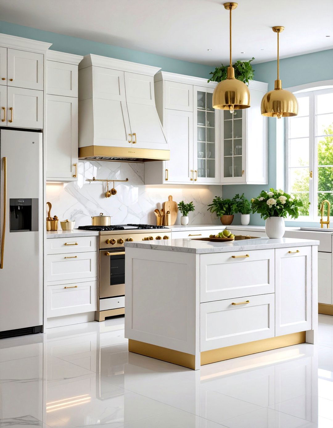 White Kitchen with Integrated Appliances - 25 White Kitchen Ideas
