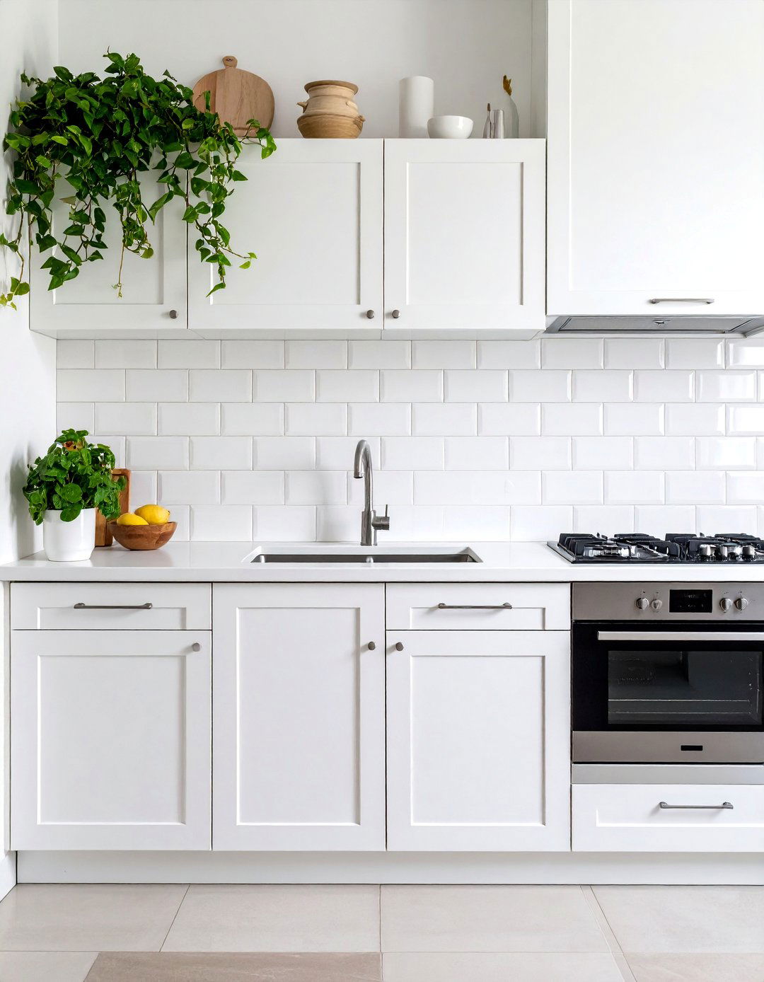 White Linear Kitchen Backsplash - 25 White Kitchen Backsplash Ideas