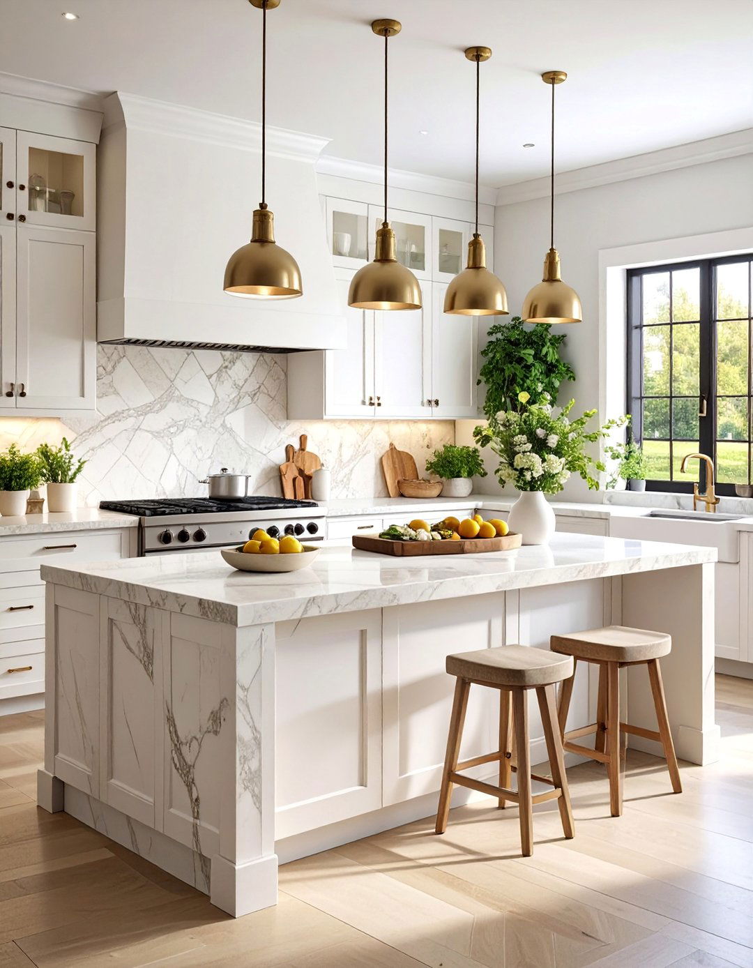 White Natural Stone Kitchen Backsplash - 25 White Kitchen Backsplash Ideas