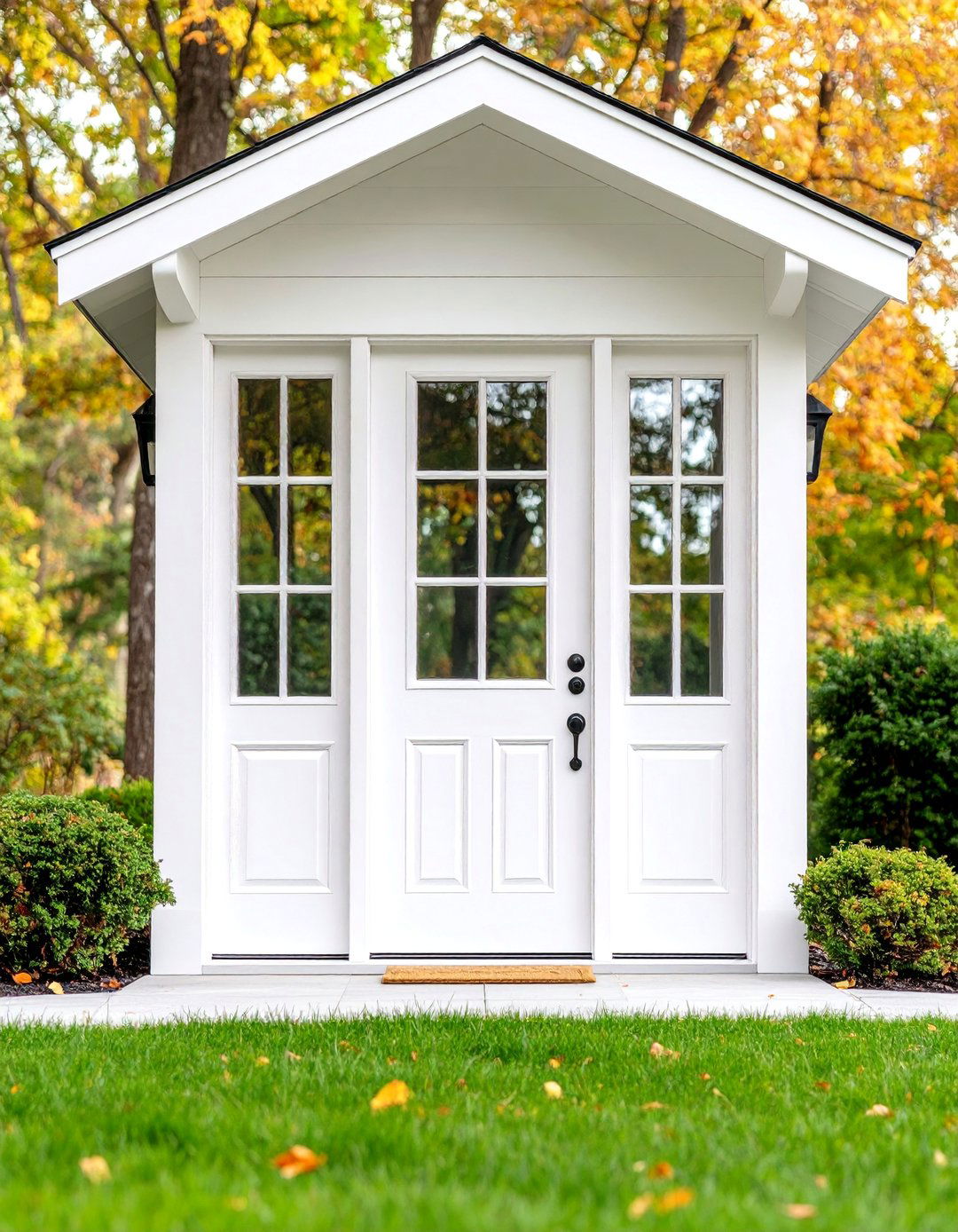 White Oak Door with Sidelight Window Combination - 25 White Oak Front Door Ideas