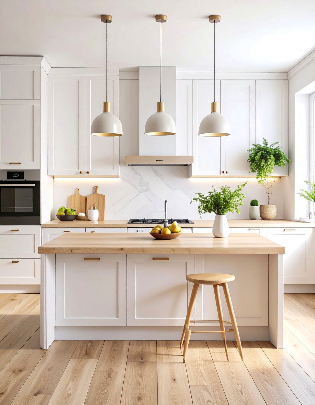 White Oak Scandinavian Minimalist Countertop - 25 Wood Countertop Ideas