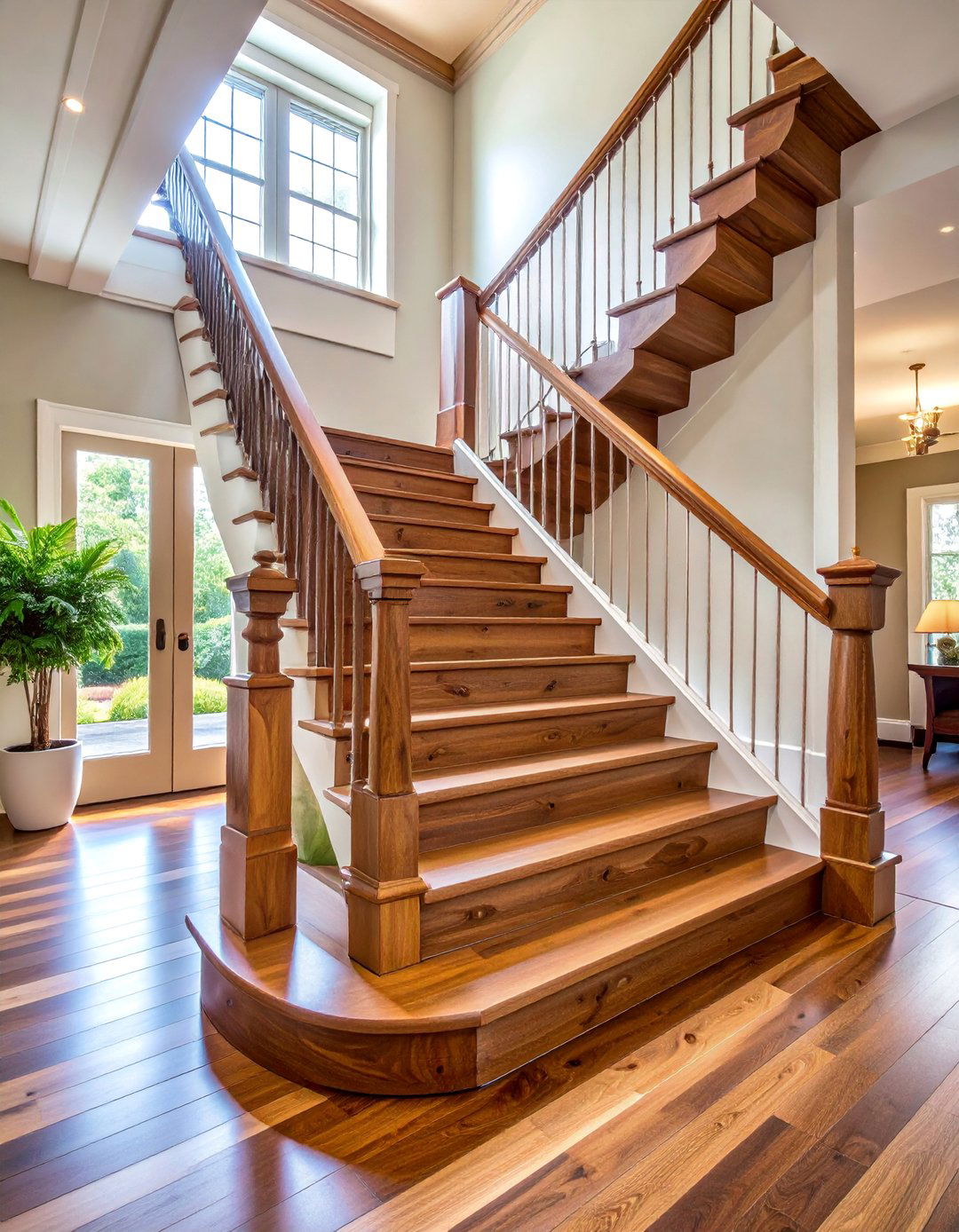 White Oak Staircase with Mixed Wood Species - 25 White Oak Staircase Ideas