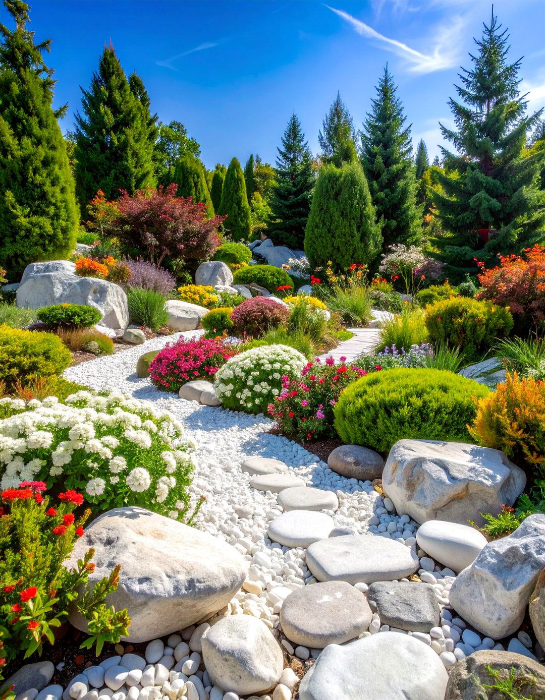 White Rock Alpine Rockery Mountain Garden - 25 White Rock Landscaping Ideas