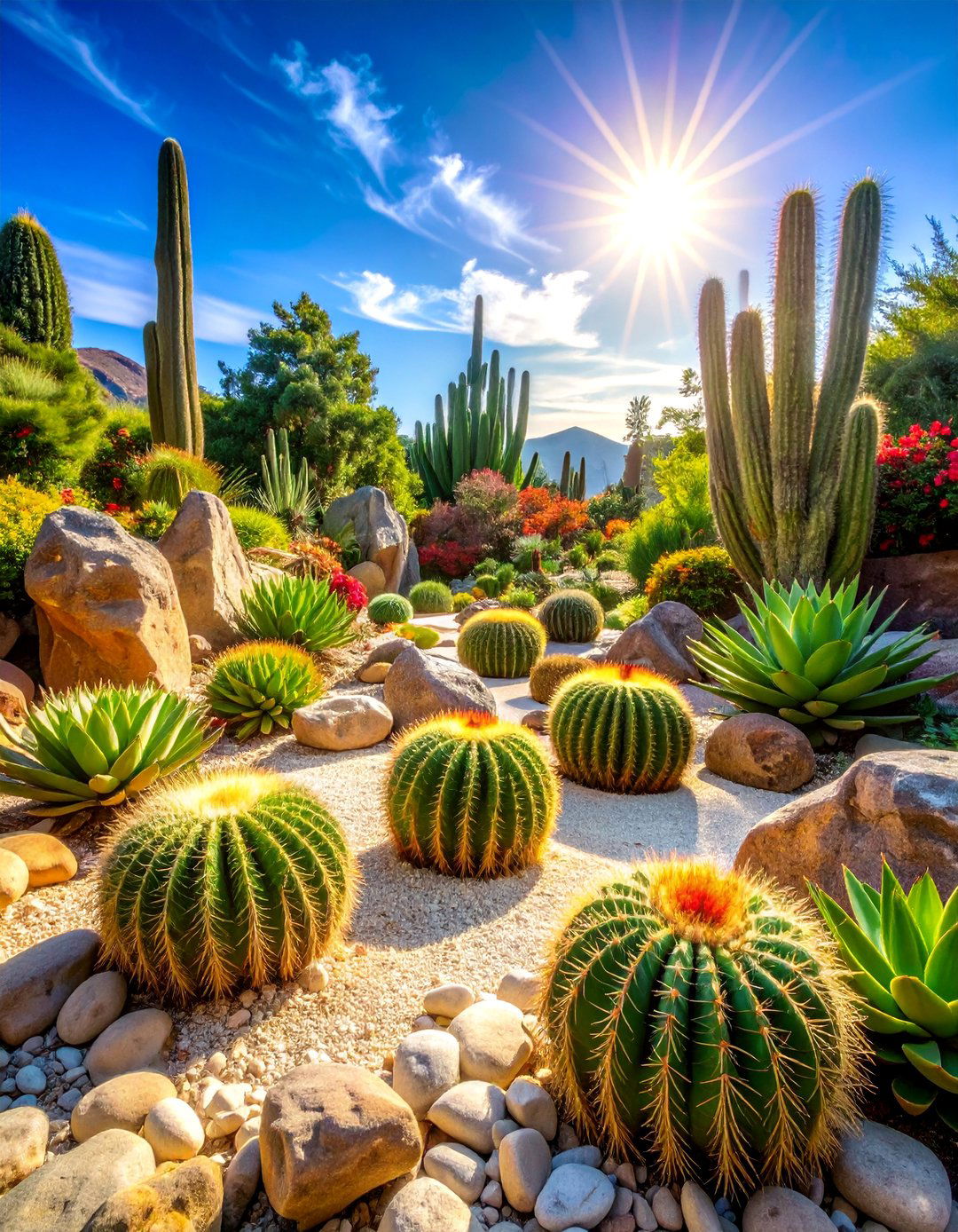 White Rock Succulent Desert Showcase Garden - 25 White Rock Landscaping Ideas