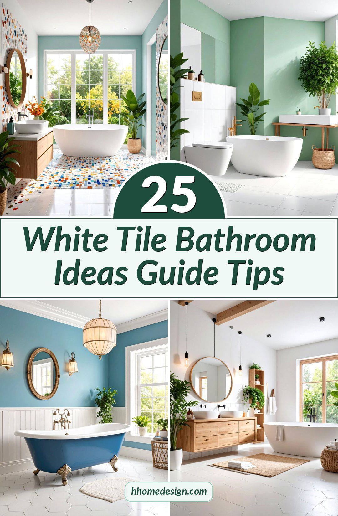 25 White Tile Bathroom Ideas Guide Tips