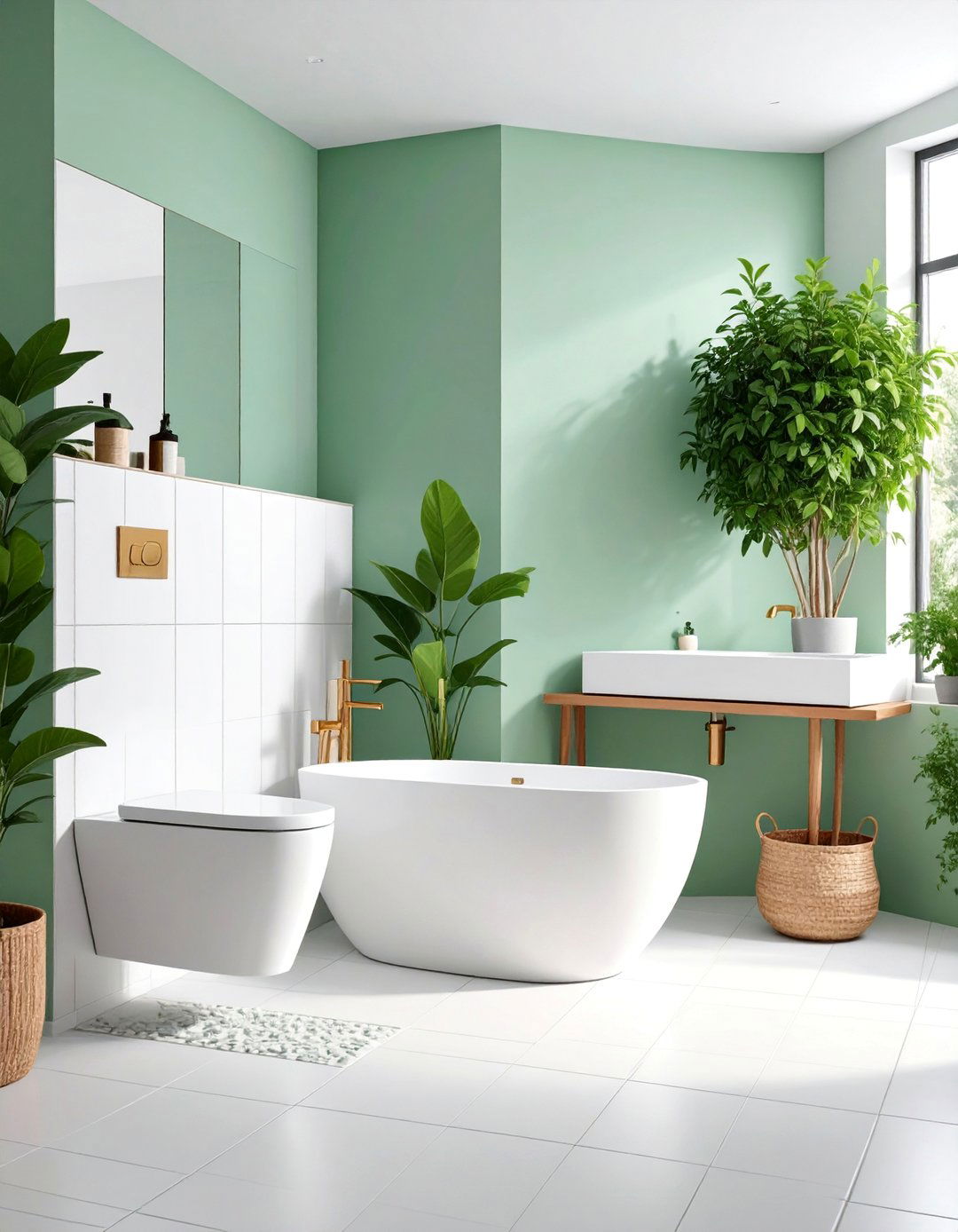 White Tile Guest Bathroom with Space Saving Solutions - 25 White Tile Bathroom Ideas