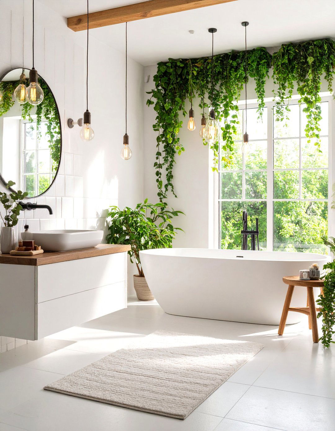 White Urban Loft Bathroom - 25 Small White Bathroom Ideas