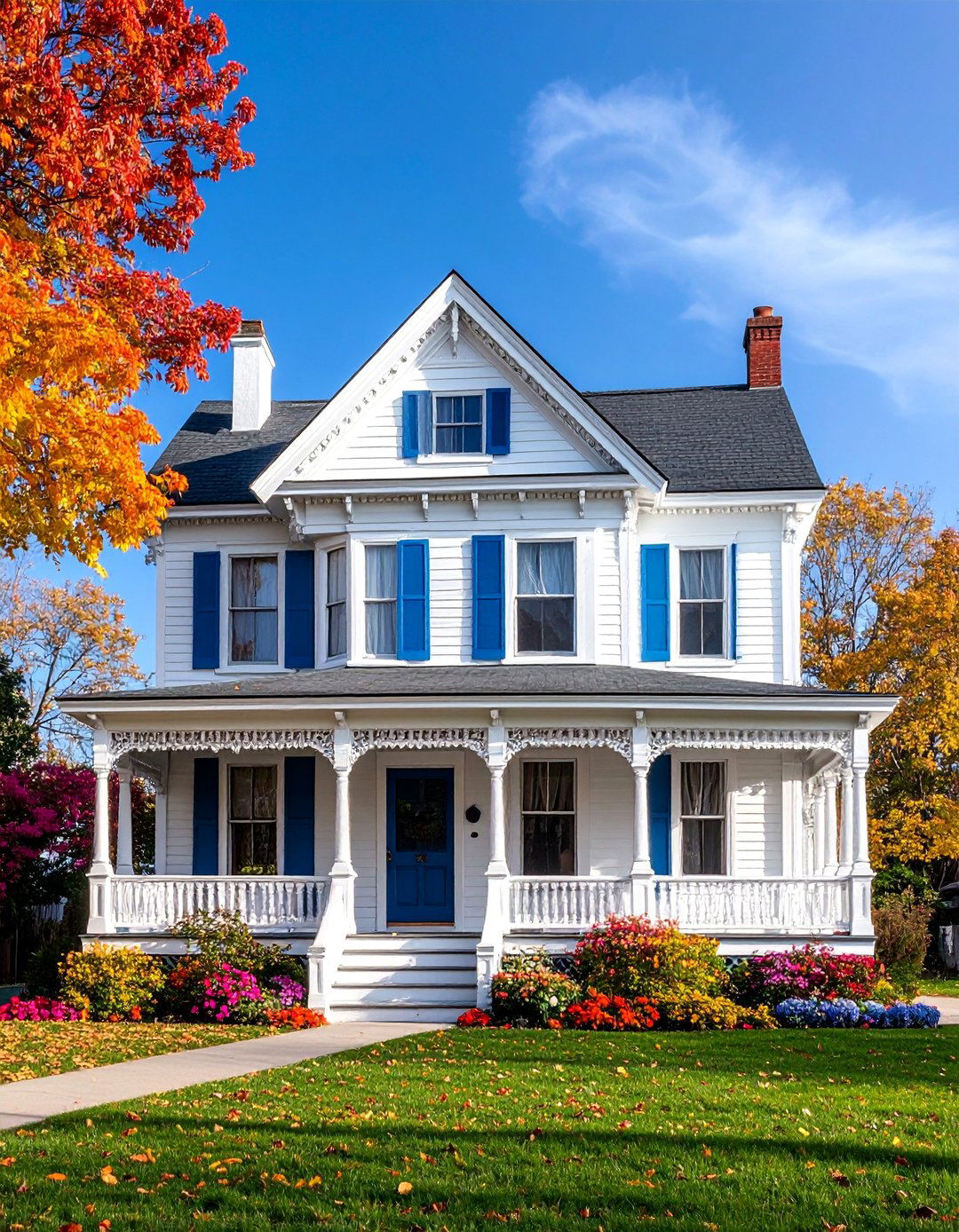 White Victorian Painted Lady - 25 White Home Exterior Ideas