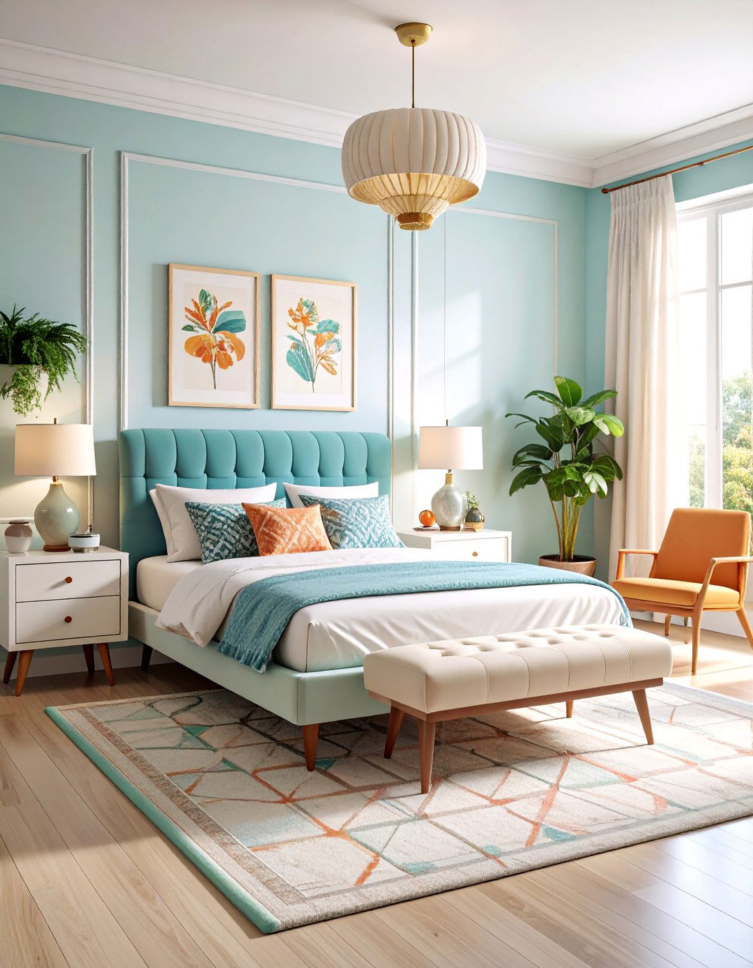 White Vintage Retro Bedroom - 25 White Bedroom Ideas