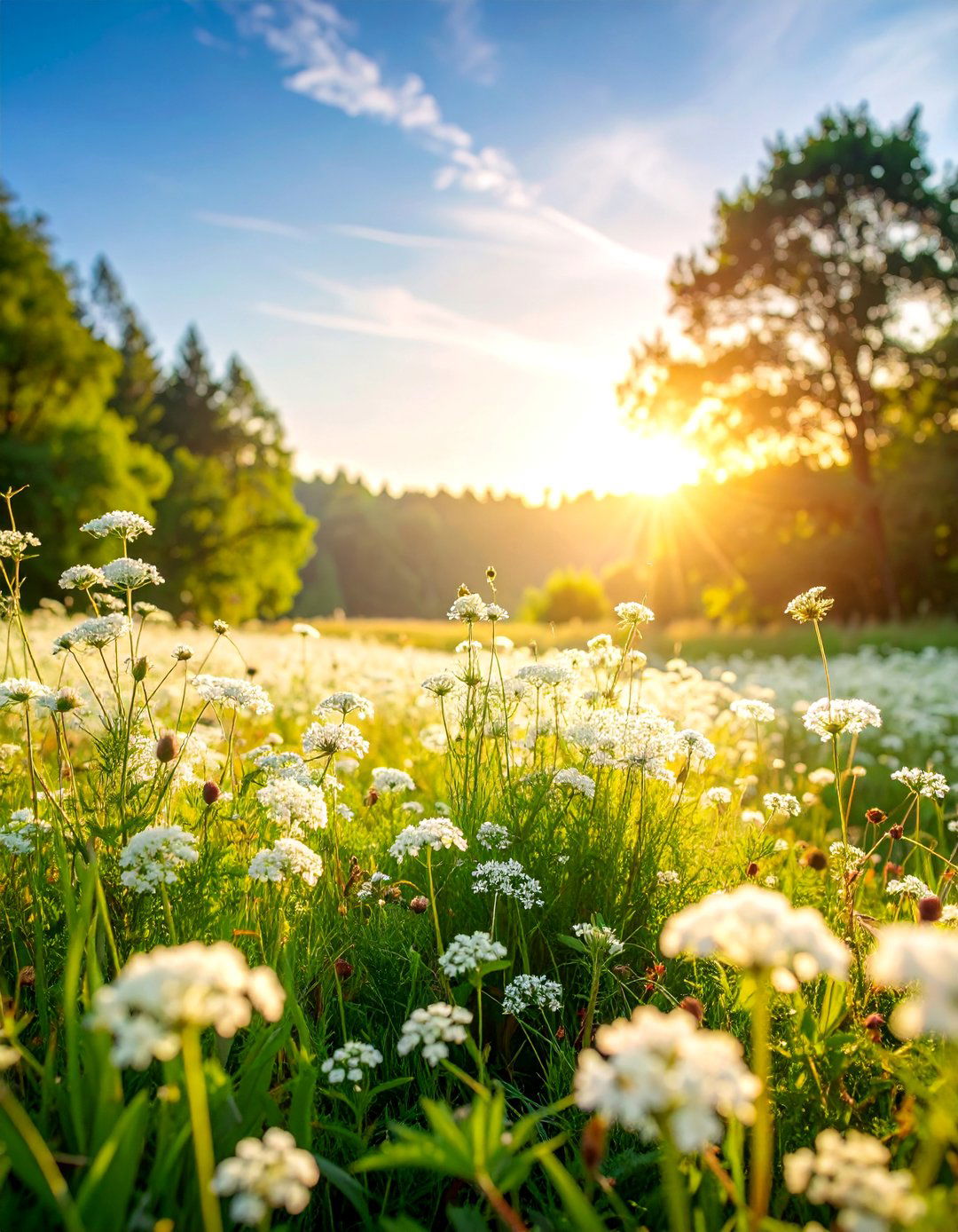 White Wildflower Meadow with Native Plants - 25 White Garden Design Ideas