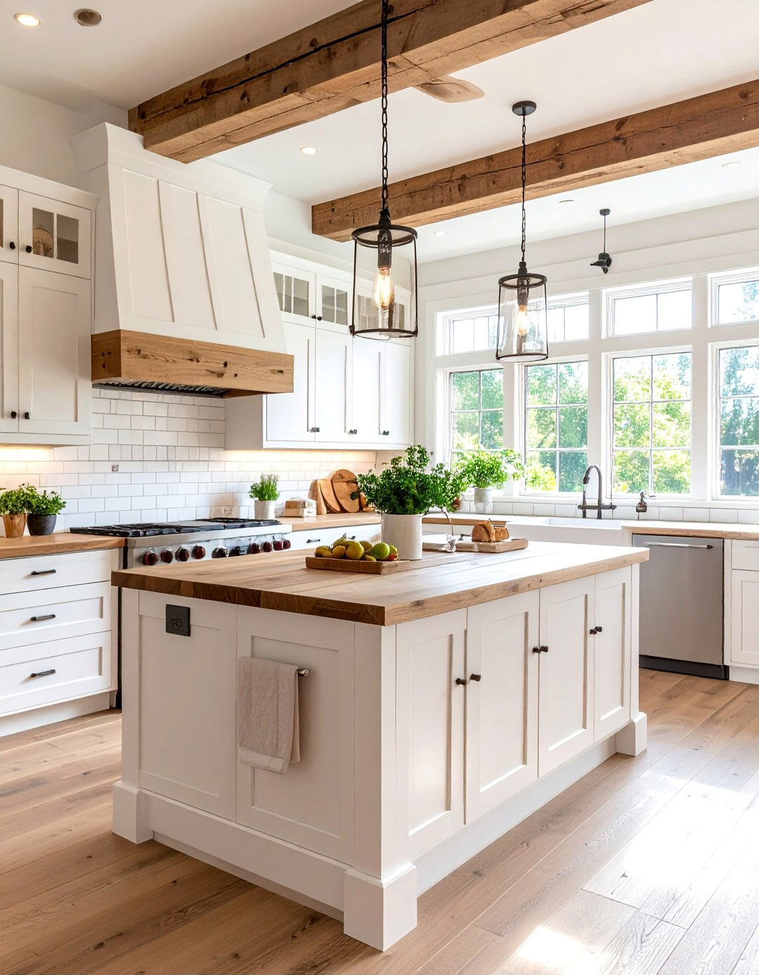 White and Wood Cabin Kitchen - 25 Cabin Kitchen Ideas