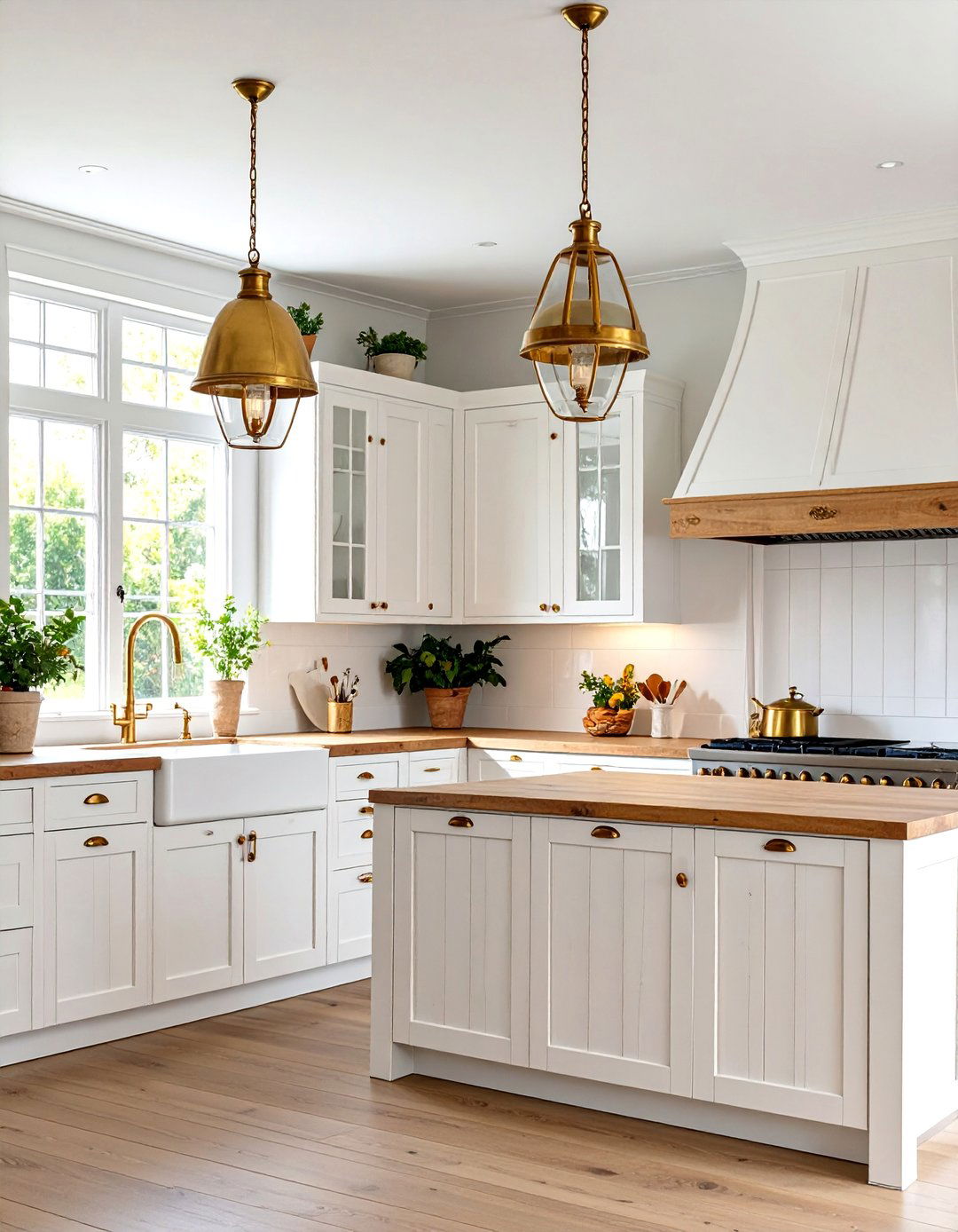 Whitewashed Rustic Kitchen with Distressed Finishes and Lantern Lighting - 25 Rustic Kitchen Ideas