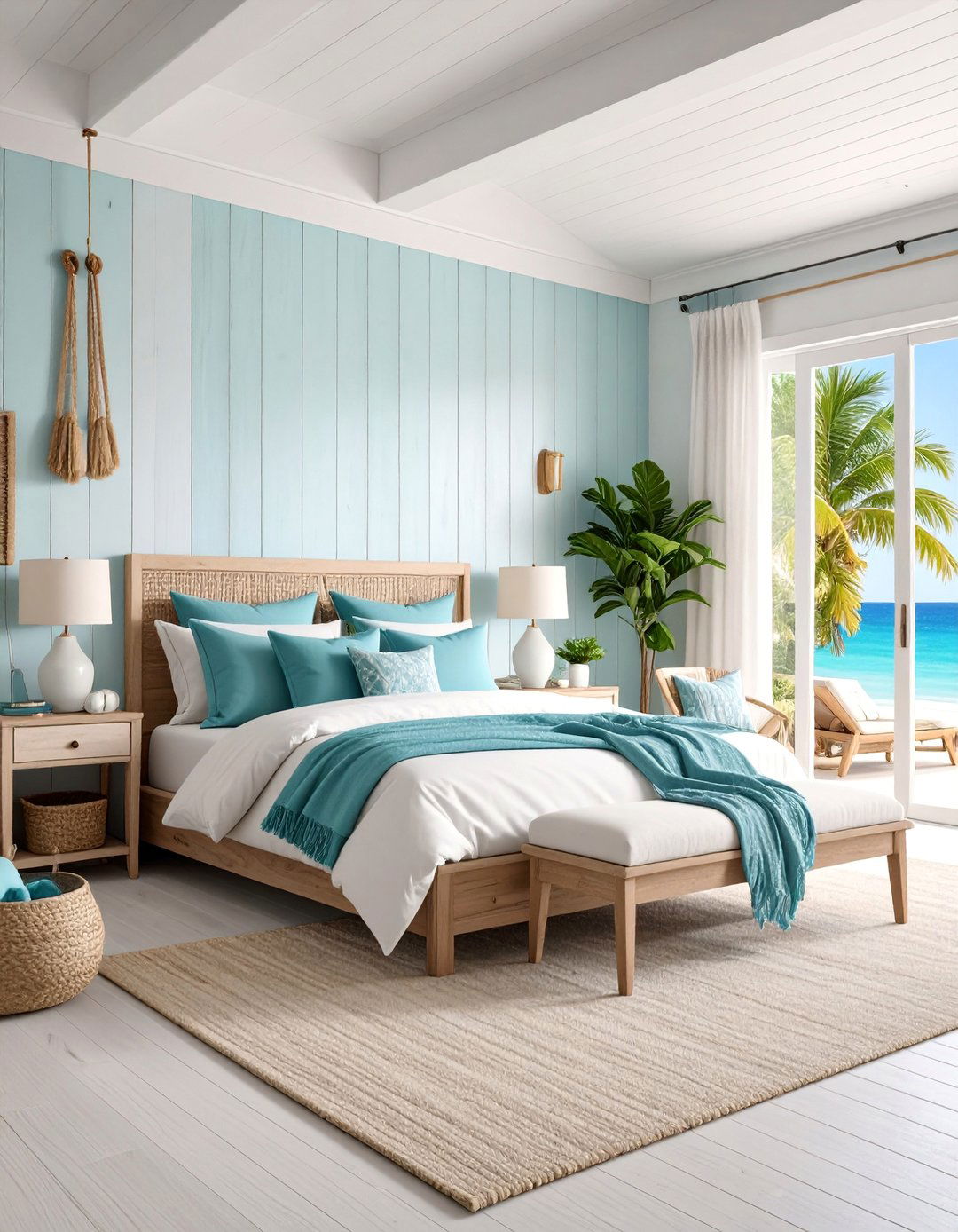 Whitewashed Shiplap Beach House Style - 25 Shiplap Bedroom Ideas
