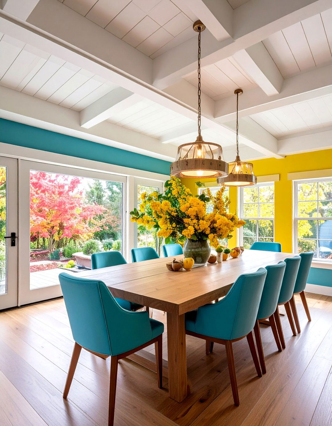 Whitewashed Shiplap Coffered Ceiling - 25 Rustic Ceiling Ideas