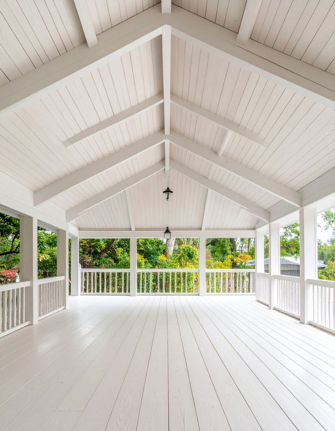 Whitewashed Wood Scandinavian Style - 25 Porch Ceiling Ideas