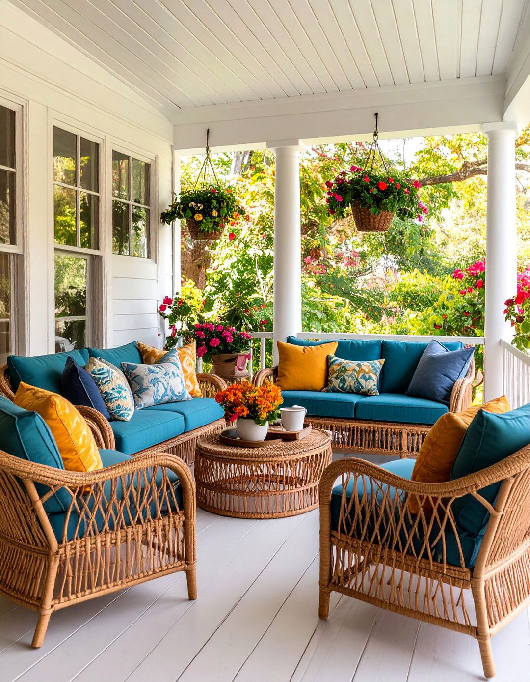 Wicker Furniture Paradise Porch - 25 Southern Front Porch Ideas