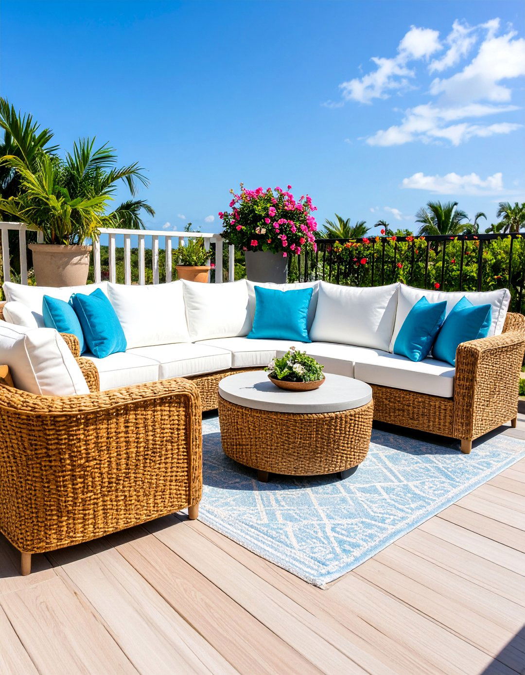 Wicker Paradise Conversation Set - 25 Deck Furniture Ideas