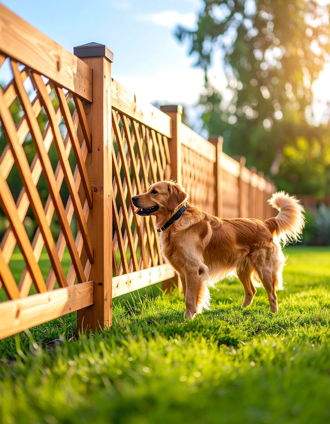 Wide Gap Pet Friendly Lattice Fence - 25 Lattice Fence Ideas