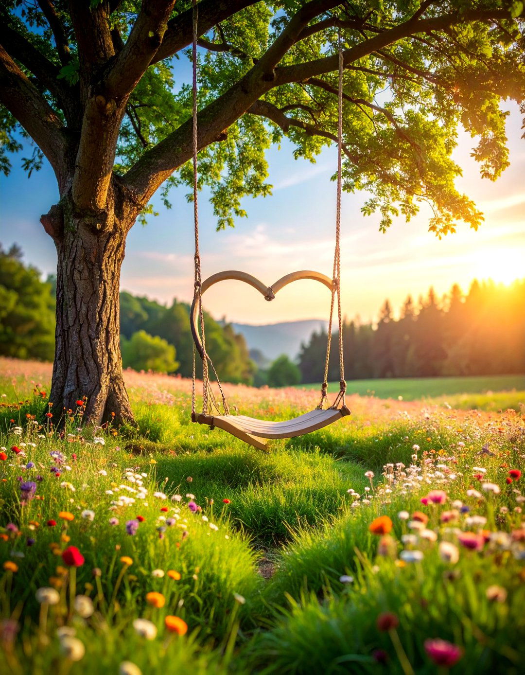 Wildflower Heart Mown Meadow Garden Focal Point - 25 Garden Focal Point Ideas