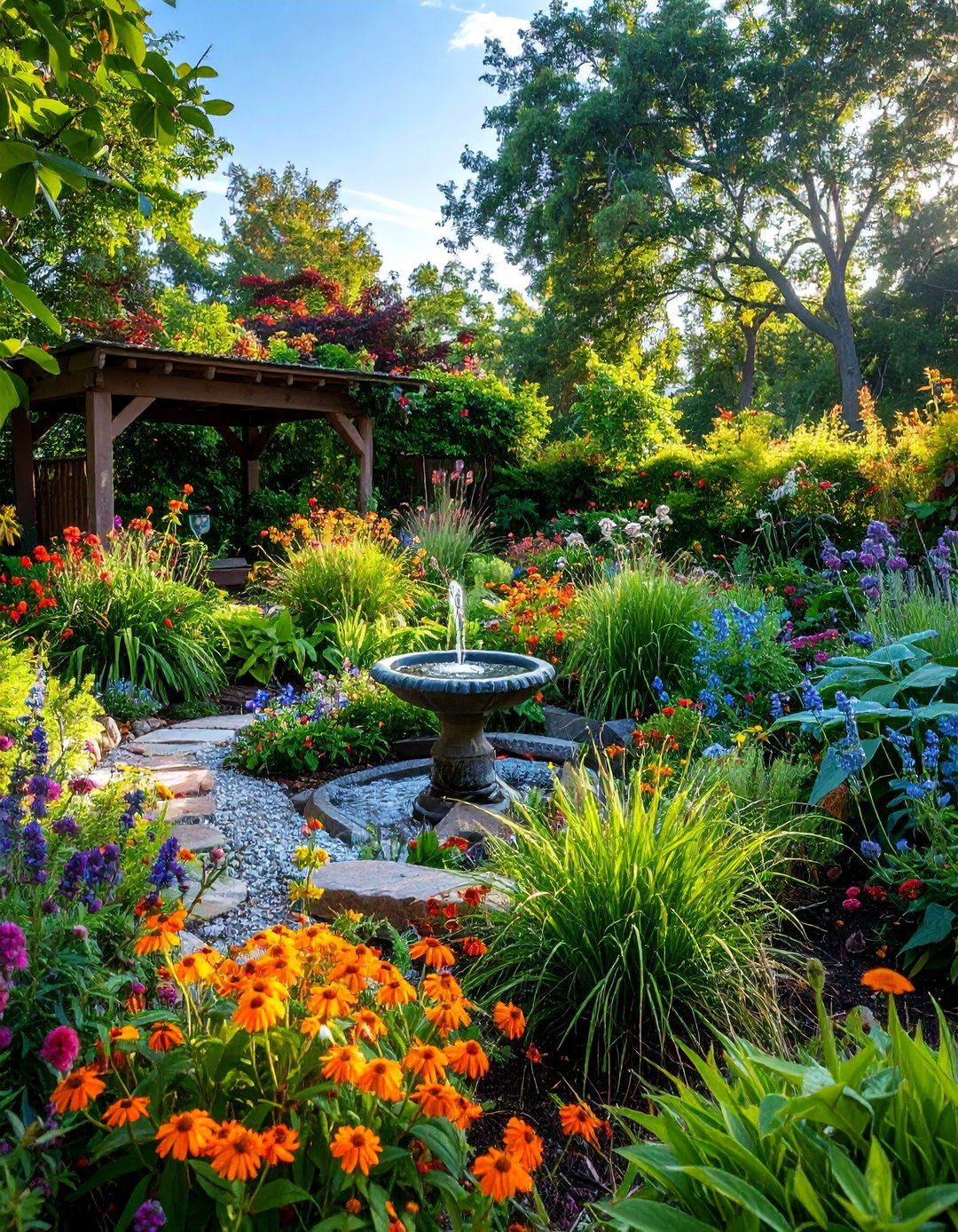 Wildlife Shade Garden with Native Habitat Plants - 25 Shade Garden Design Ideas