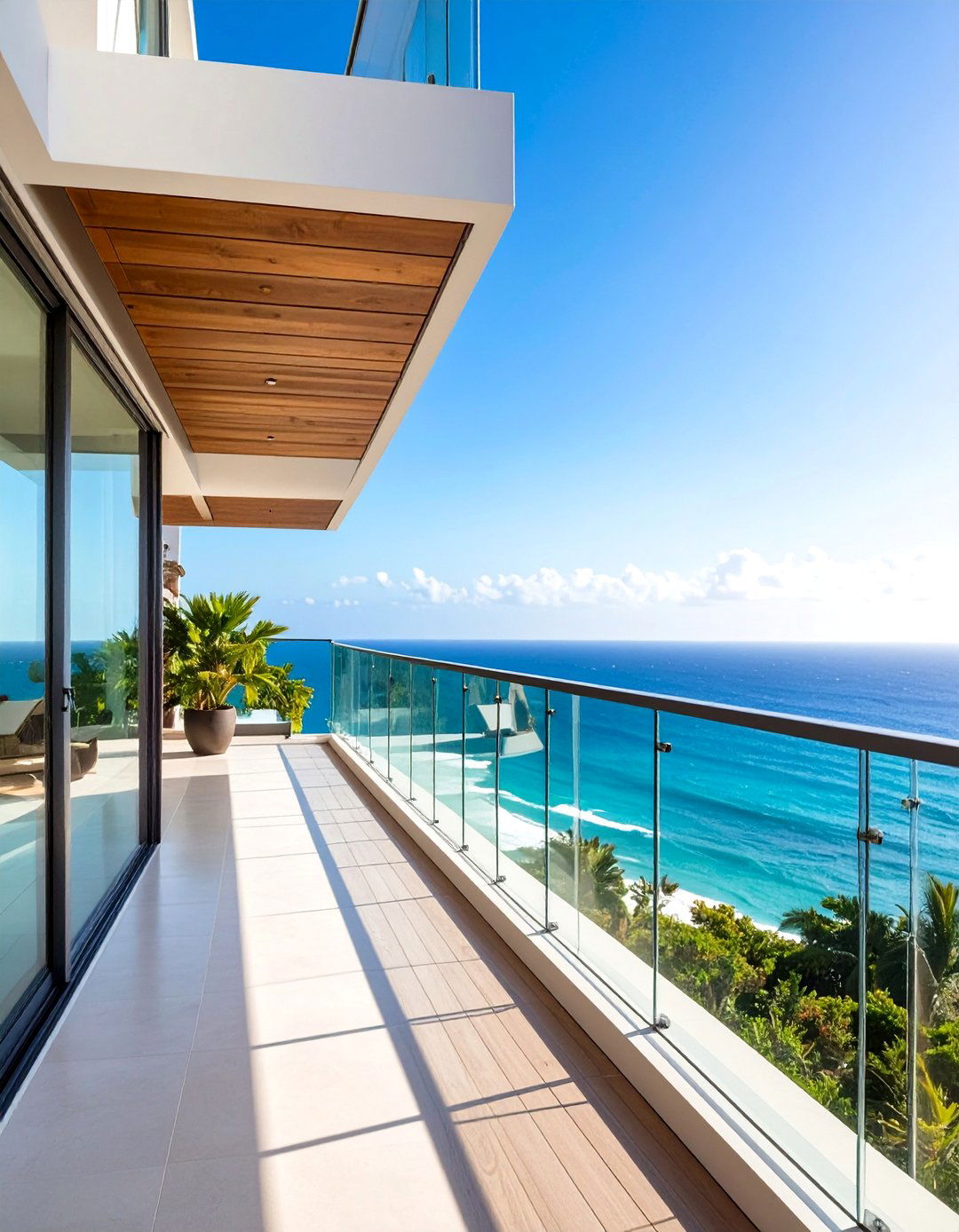 Wind Resistant Glass Screen Balcony System - 25 Glass Balcony Design Ideas