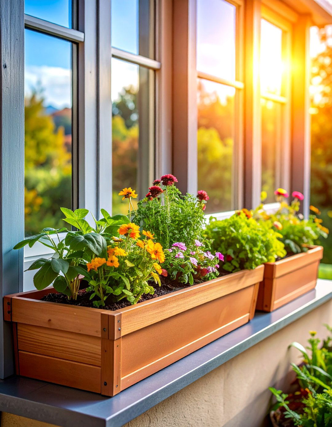Window Box Kitchen Garden - 25 Vegetable Garden Ideas