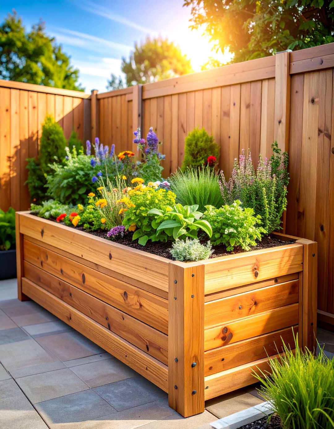 Window Box Style Raised Garden Bed - 25 Raised Garden Bed Ideas