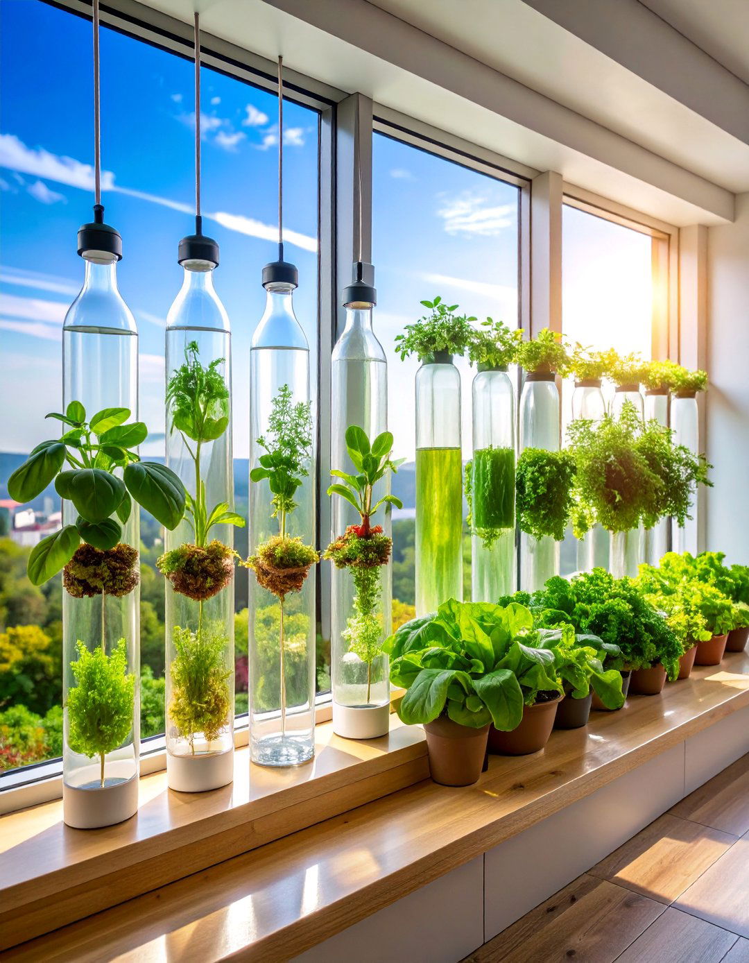 Window Farm Hydroponic Growing System - 25 Urban Garden Ideas